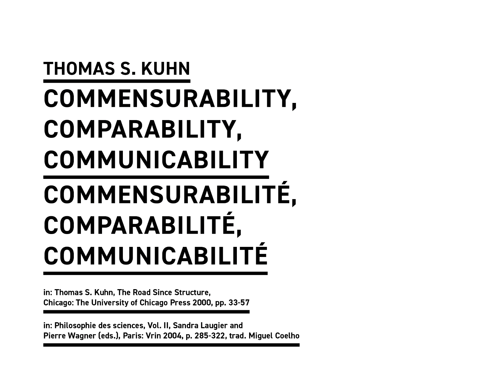 ÜBERSETZEN ALS KULTURTECHNIK  — TRANSLATING AS CULTURAL TECHNIQUE